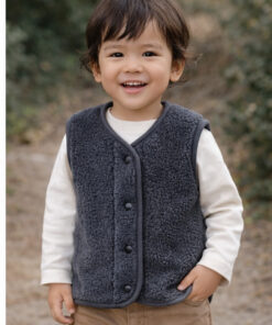 Alwero - Bodywarmer "TYB" Junior, Biowolle, Anthracite, ultra light