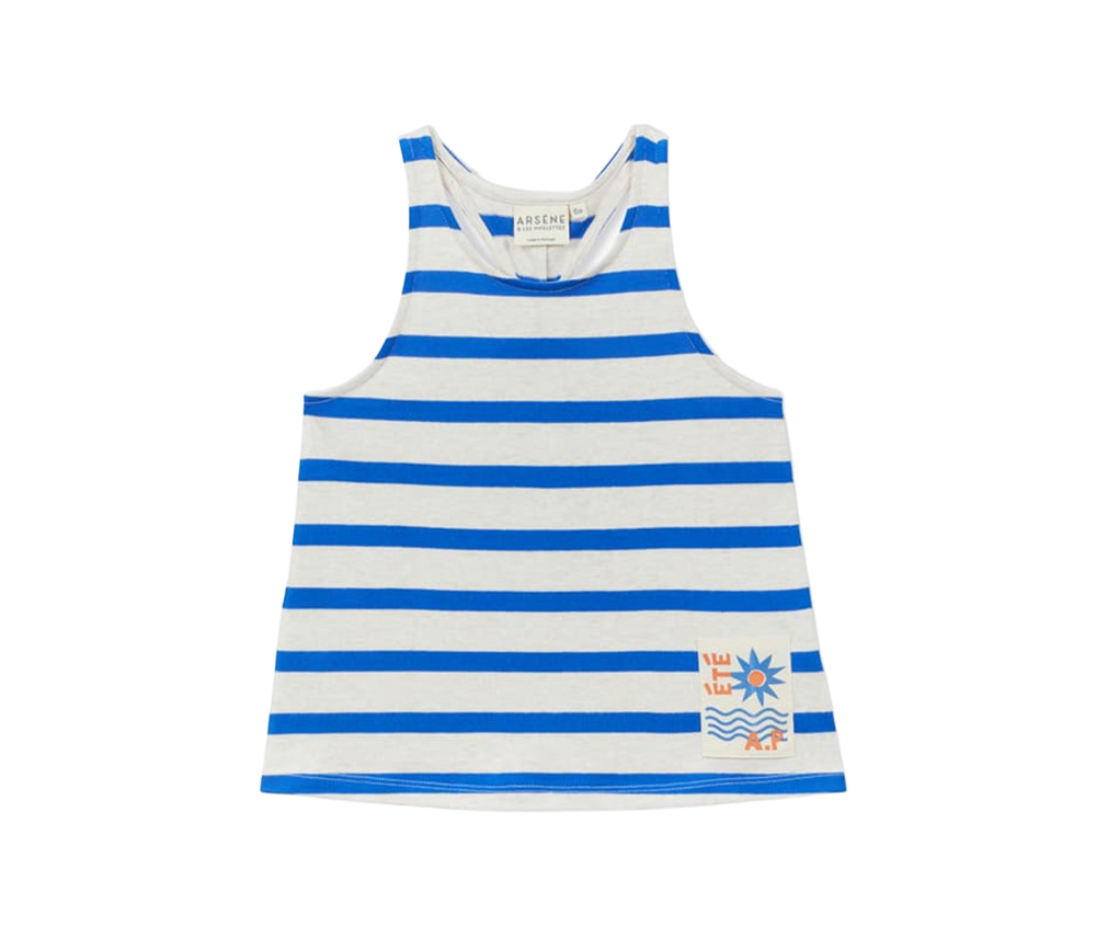 Arsene et les Pipelettes - Tank Top RAYURES, gestreift, Biobaumwolle