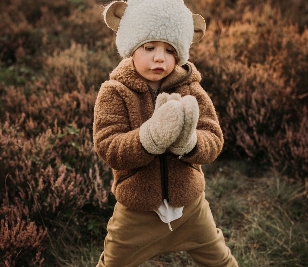 Alwero - Handschuhe, Freeze Kids, Camello, Biowolle – Bild 3