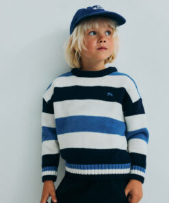 The New Society - Celosia Jumper Summer Midnight Stripes