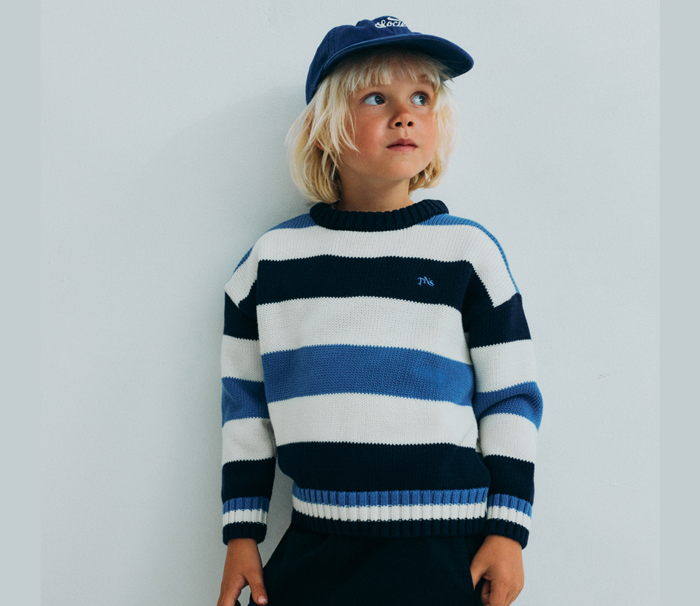The New Society - Celosia Jumper Summer Midnight Stripes