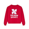 The New Society - TNS Logo Teen Sweatshirt Tulip Red