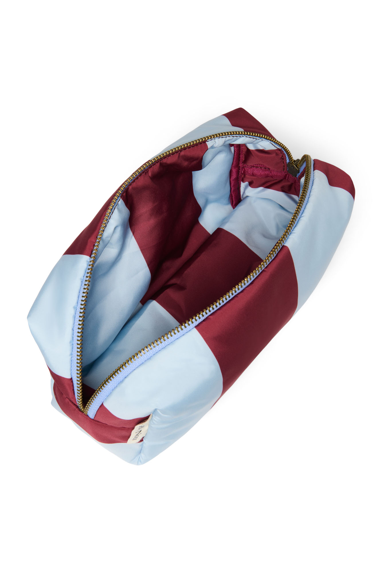 Studio Noos - Pouch "Bold Stripe", Bordeaux/Light Blue – Bild 3