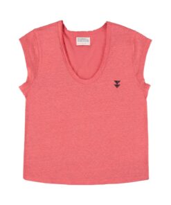 Sisters Department- T-Shirt round neck, coral, Leinen
