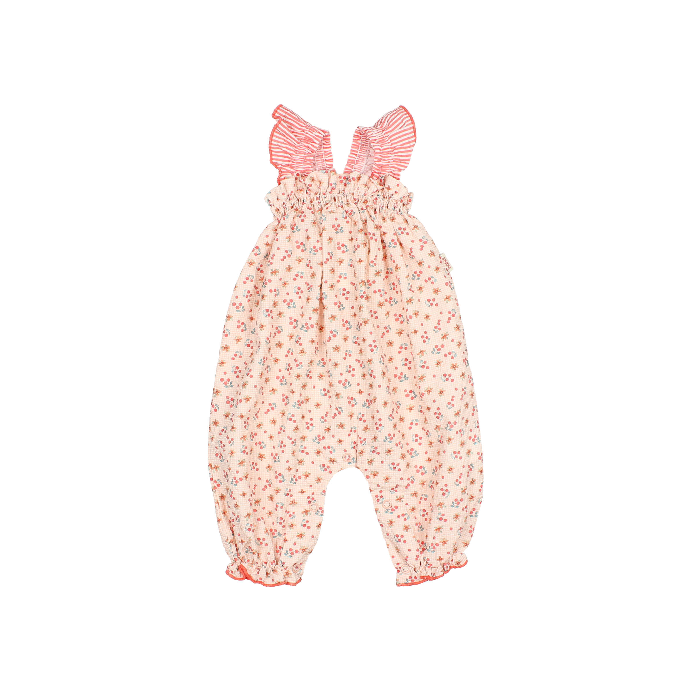 Buho Barcelona - Jumpsuit Picnic Baby, Coral, Biobaumwolle – Bild 2