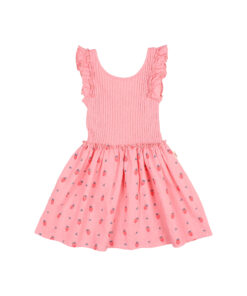 Buho Barcelona - Kleid Erdbeeren, pink, Biobaumwolle