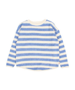 Buho Barcelona - Sweatshirt Frottee gestreift, blau, Biobaumwolle