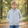 Alwero - Bodywarmer RUDI Junior, Silver, Biowolle ultra light