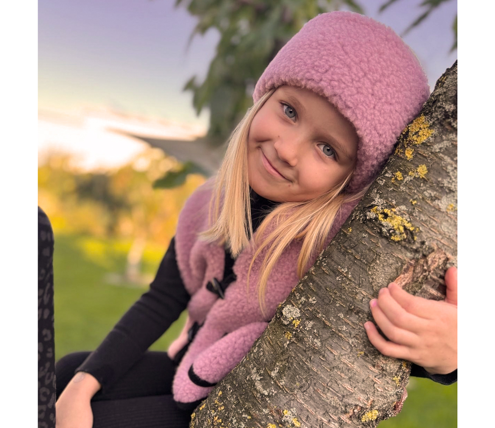 Alwero - Stirnband / Halswärmer VOVO, BUBBLE GUM, Biowolle, ultra light – Bild 2