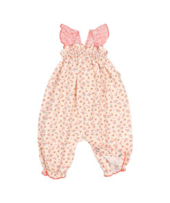 Buho Barcelona - Jumpsuit Picnic Baby, Coral, Biobaumwolle