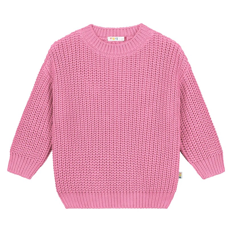 YUKI - Knitted Sweater, BUBBLEGUM, Bio Baumwolle