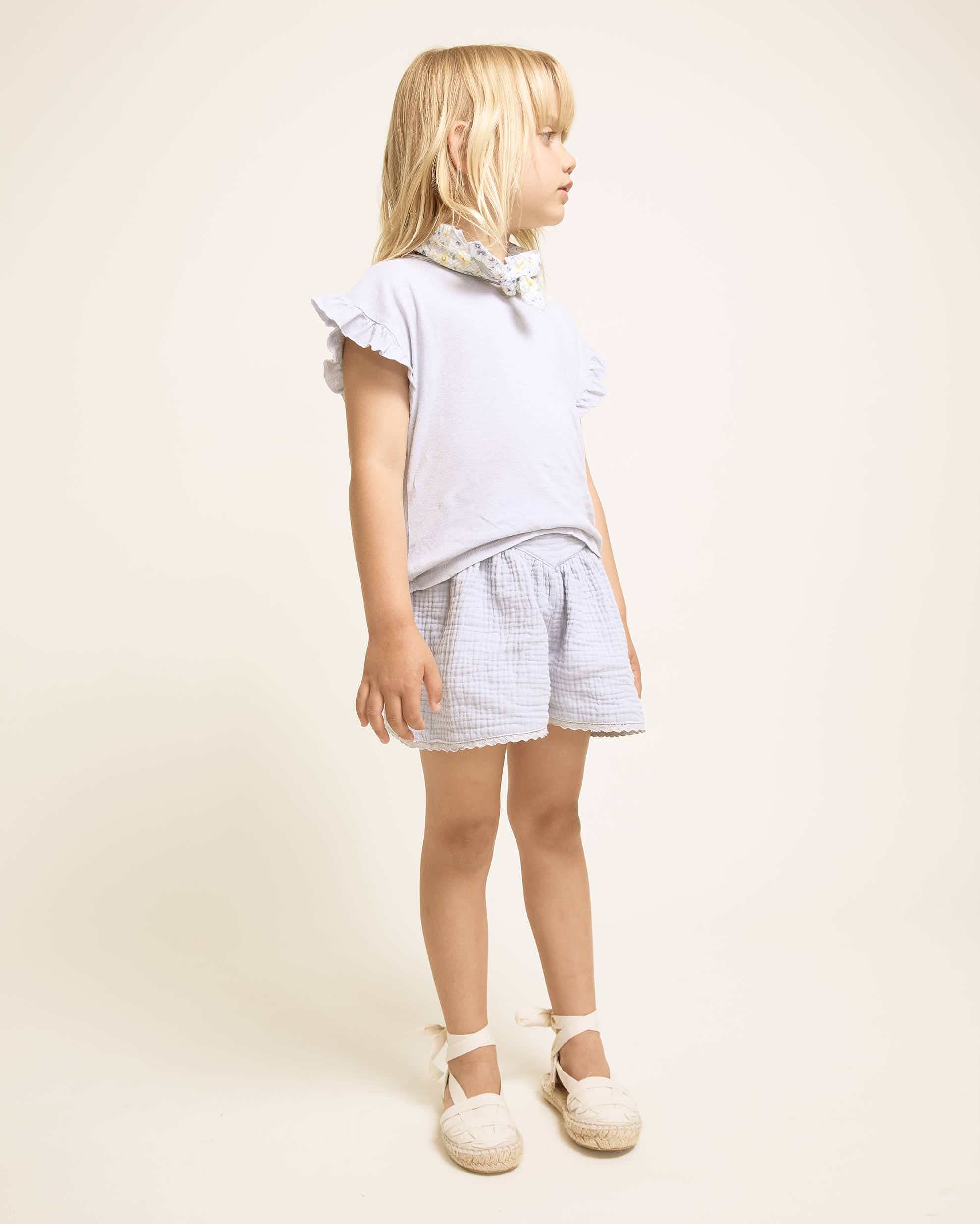 Buho Barcelona - Shorts Musselin, hellblau, Biobaumwolle – Bild 3