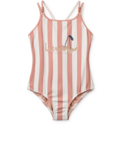 Liewood -  Badeanzug "Suna" gestreift, Coral Blush