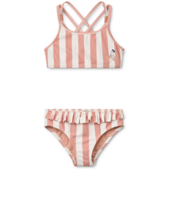 Liewood -  Badeanzug "Belle" gestreift, Coral Blush