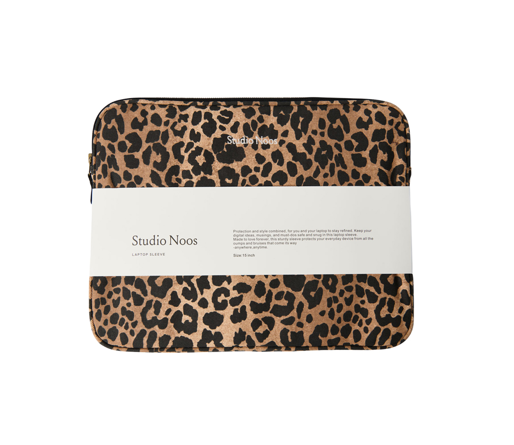 Studio Noos - Laptop-Tasche, "BROWN LEOPARD" 15 Zoll