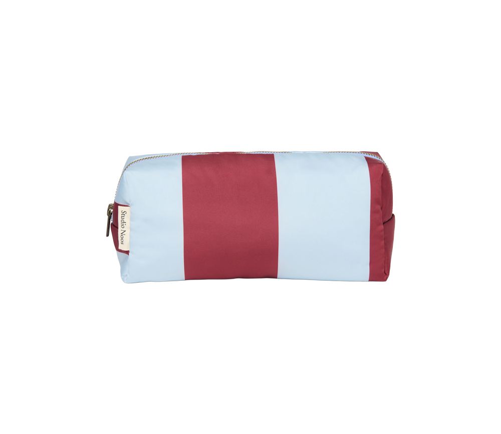 Studio Noos - Pouch "Bold Stripe", Bordeaux/Light Blue