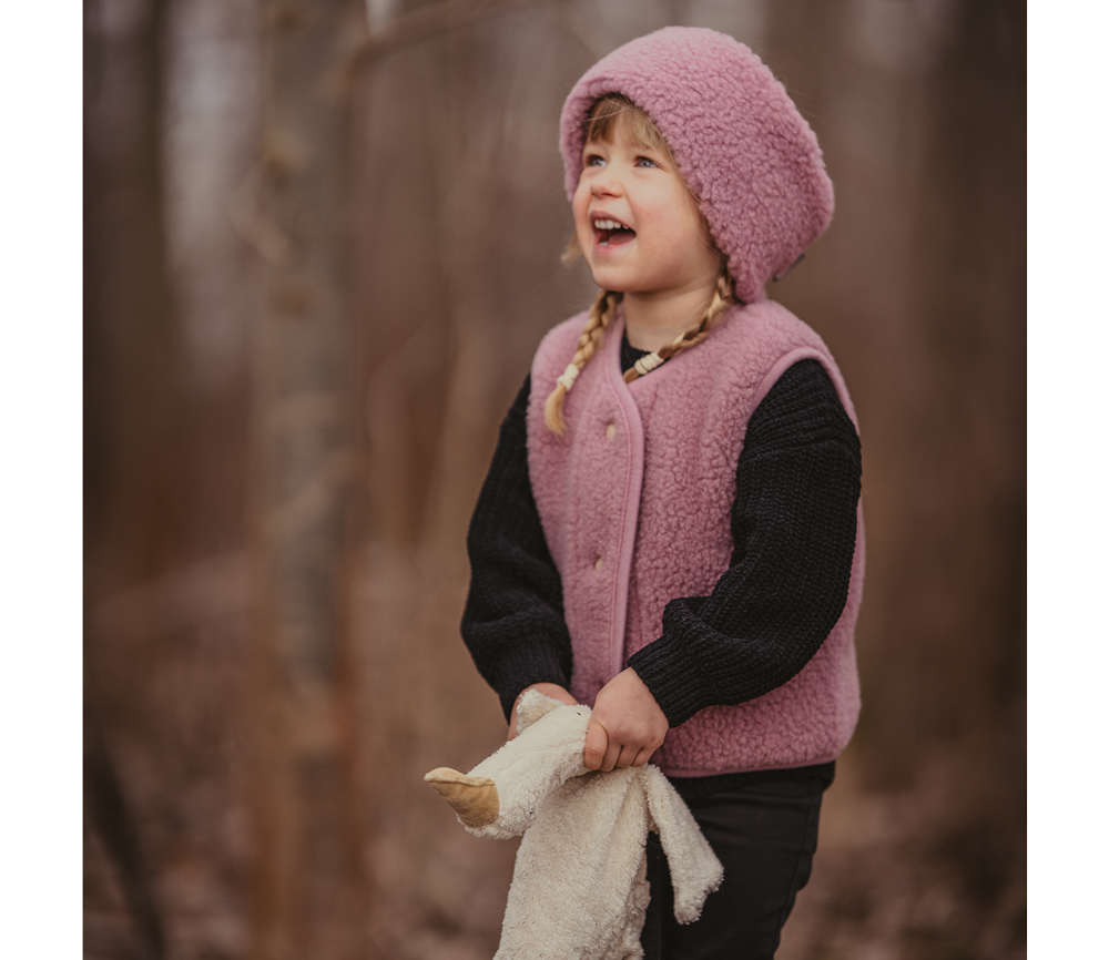 Alwero - Stirnband / Halswärmer VOVO, BUBBLE GUM, Biowolle, ultra light – Bild 3