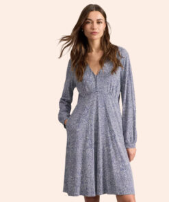 White Stuff - Kleid MEG Jersey, blue, Biobaumwolle – Bild 2