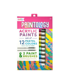 OOLY - Acrylfarben Set "Pastel Colors", 12 Farben + 2 Pinsel