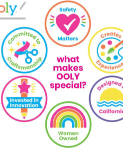 OOLY - Click-Stifte "Comic Attack", 6 Farben, blau