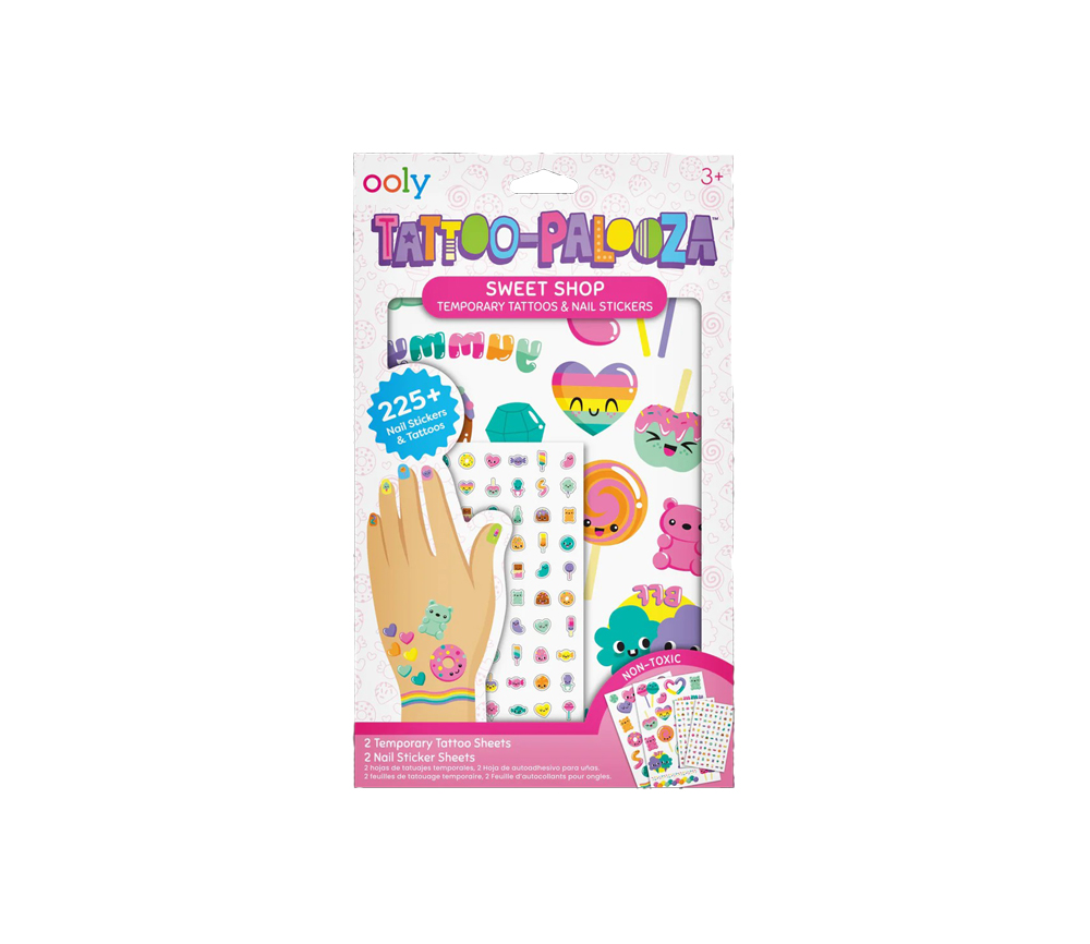 OOLY - Tattoos & Nagelsticker temporär "Tattoo-Palooza", Sweet Shop