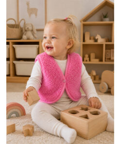 Alwero - Bodywarmer "LULU" Junior, BUBBLE GUM, Merinowolle, ultra light - LIMITED EDITION
