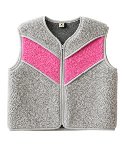 Alwero - Weste "TIDE" Adult,  SILVER / BUBBLE GUM, Merinowolle, ultra light - LIMITED EDITION