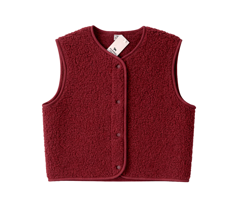Alwero - Weste "TYB" Adult, CHERRY LIQUEUR, Merinowolle, ultra light - LIMITED EDITION – Bild 2