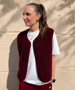 Alwero - Weste "TYB" Adult, CHERRY LIQUEUR, Merinowolle, ultra light - LIMITED EDITION