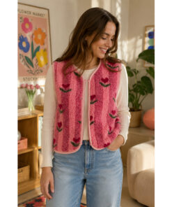 Alwero - Weste "ALF ZIP" Adult, CHERRY, Merinowolle