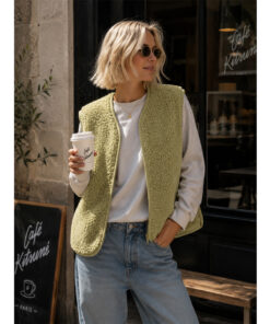 Alwero - Weste "ALF ZIP" Adult, PISTACHIO, Merinowolle