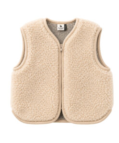 Alwero - Weste "ALF ZIP" JUNIOR, SAND BROWN, Merinowolle