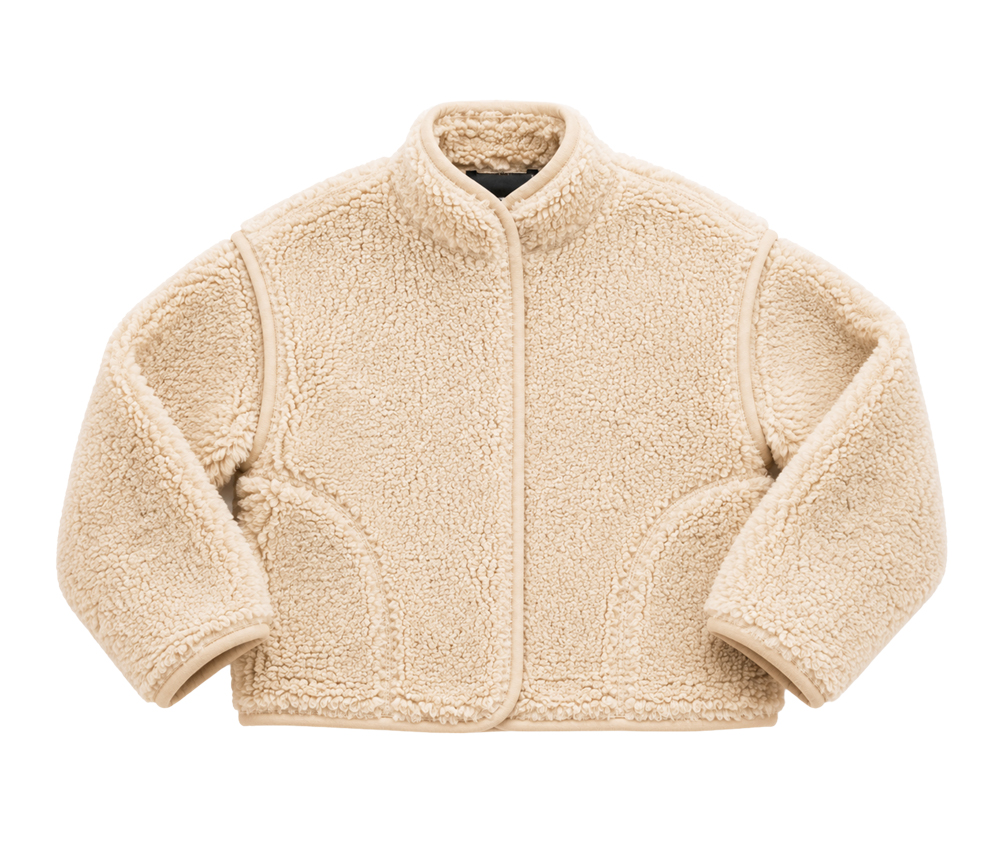 Alwero - Jacke BLOOM, Oversize, SAND BROWN, Merinowolle, ultra light