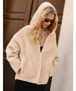 Alwero - Jacke mit Kapuze "KUFA" Adult, Biowolle, Sand Brown, ultra light