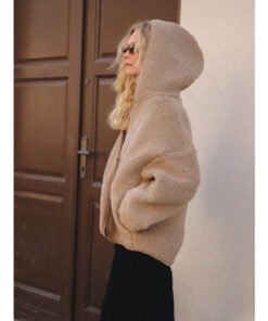 Alwero - Jacke mit Kapuze "KUFA" Adult, Biowolle, Tan, ultra light