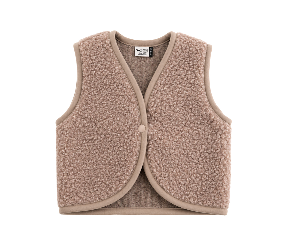 Alwero - Bodywarmer LULU, ultra light, Biowolle, TAN