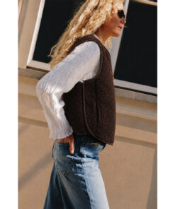 Alwero - Weste "MERIN" Adult, CHOCO MARTINI, Merinowolle Ultra Light