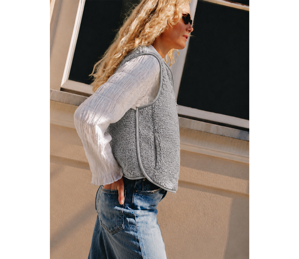 Alwero - Weste "MERIN" Adult, SILVER, Merinowolle Ultra Light