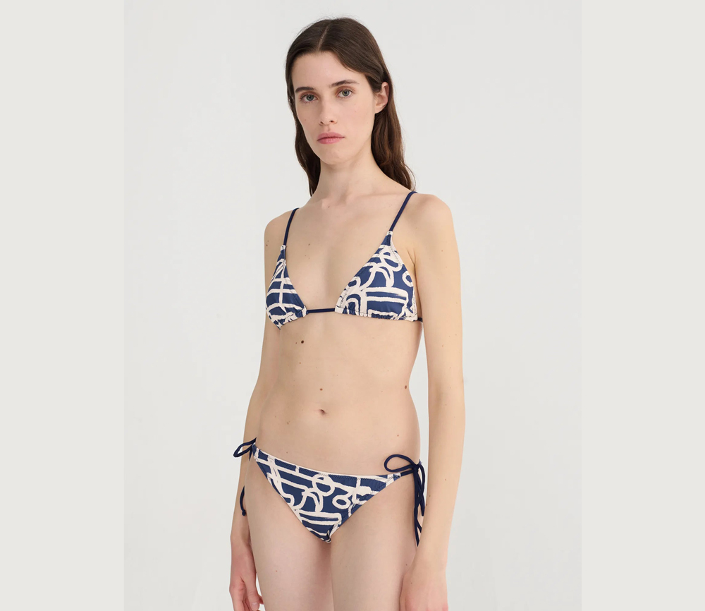 BOBO CHOSES - Triangel‑Bikini Oberteil "Cookery Festival", blau/weiß – Bild 2