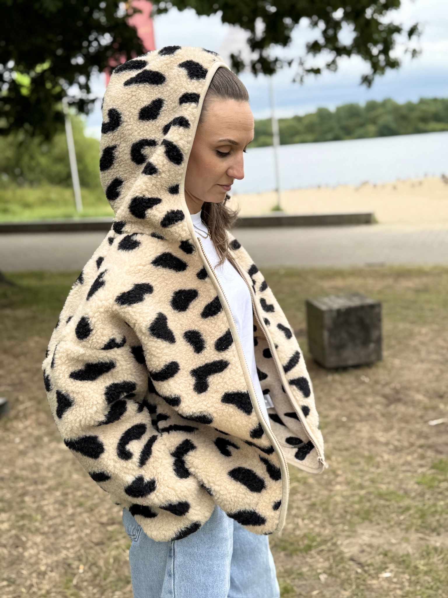 Alwero - Jacke mit Kapuze "KUFA" Adult, Biowolle, GEPARD, ultra light – Bild 2