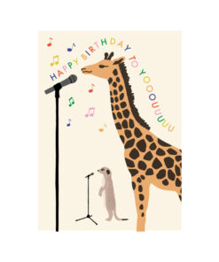 LUKKILY - Postkarte HAPPY BIRTHDAY GIRAFFE