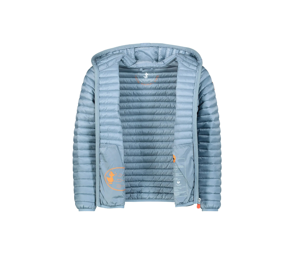 Save the Duck - Leichte Übergangsjacke mit Kapuze "ROSY", Vegan, dusty blue, unisex – Bild 4