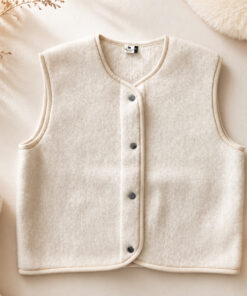 Alwero - Weste "TYB FELTED" Adult, CREME, Merinowolle, ultra light - LIMITED EDITION