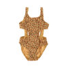 PiuPiuChick - Badeanzug Trikini "Leopard Print", Mustard