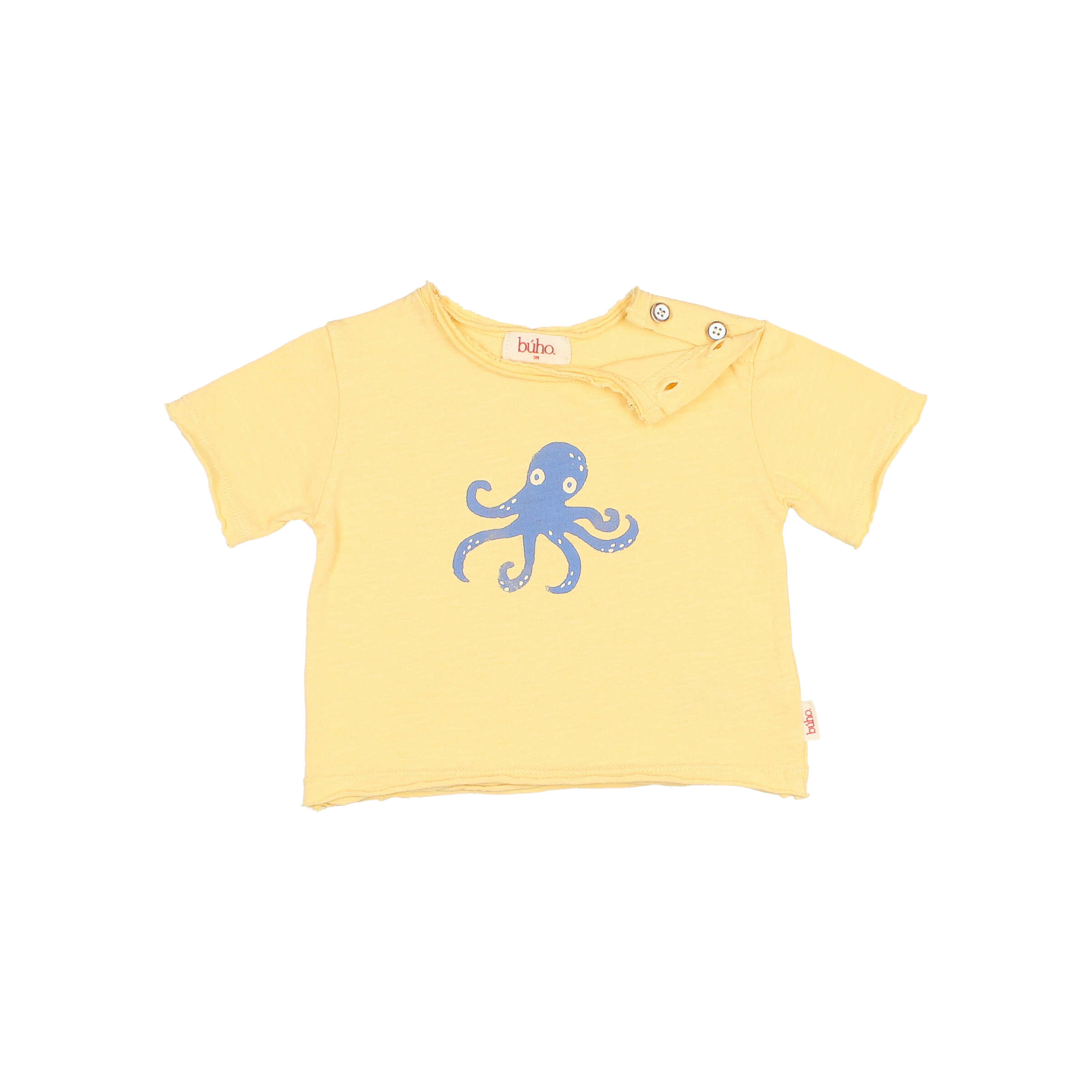 Buho Barcelona - T-shirt OCTOPUS, yellow, Biobaumwolle – Bild 2