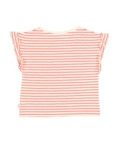 Buho Barcelona - T-Shirt Girly gestreift, coral, Biobaumwolle – Bild 2