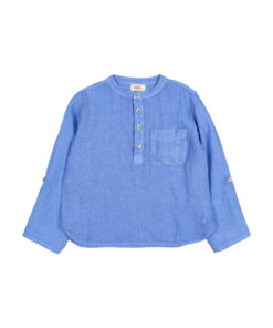 Buho Barcelona - Leinenhemd, blau, Biobaumwolle