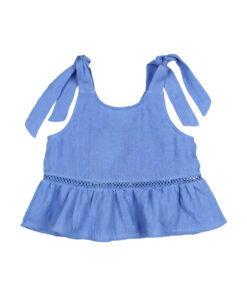 Buho Barcelona - Leinentop, blau, Biobaumwolle – Bild 2