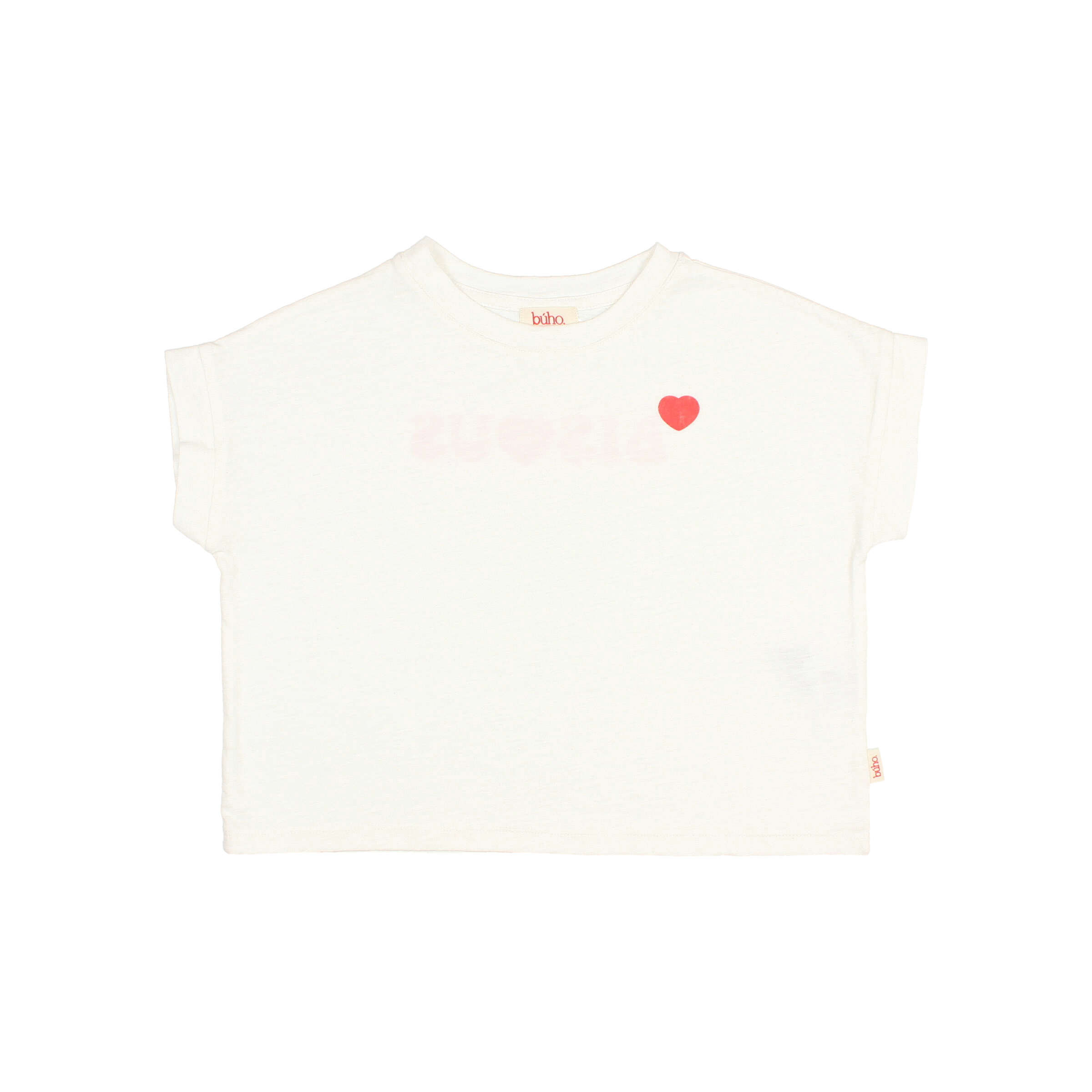 Buho Barcelona - T-Shirt Bisous, weiß, Biobaumwolle