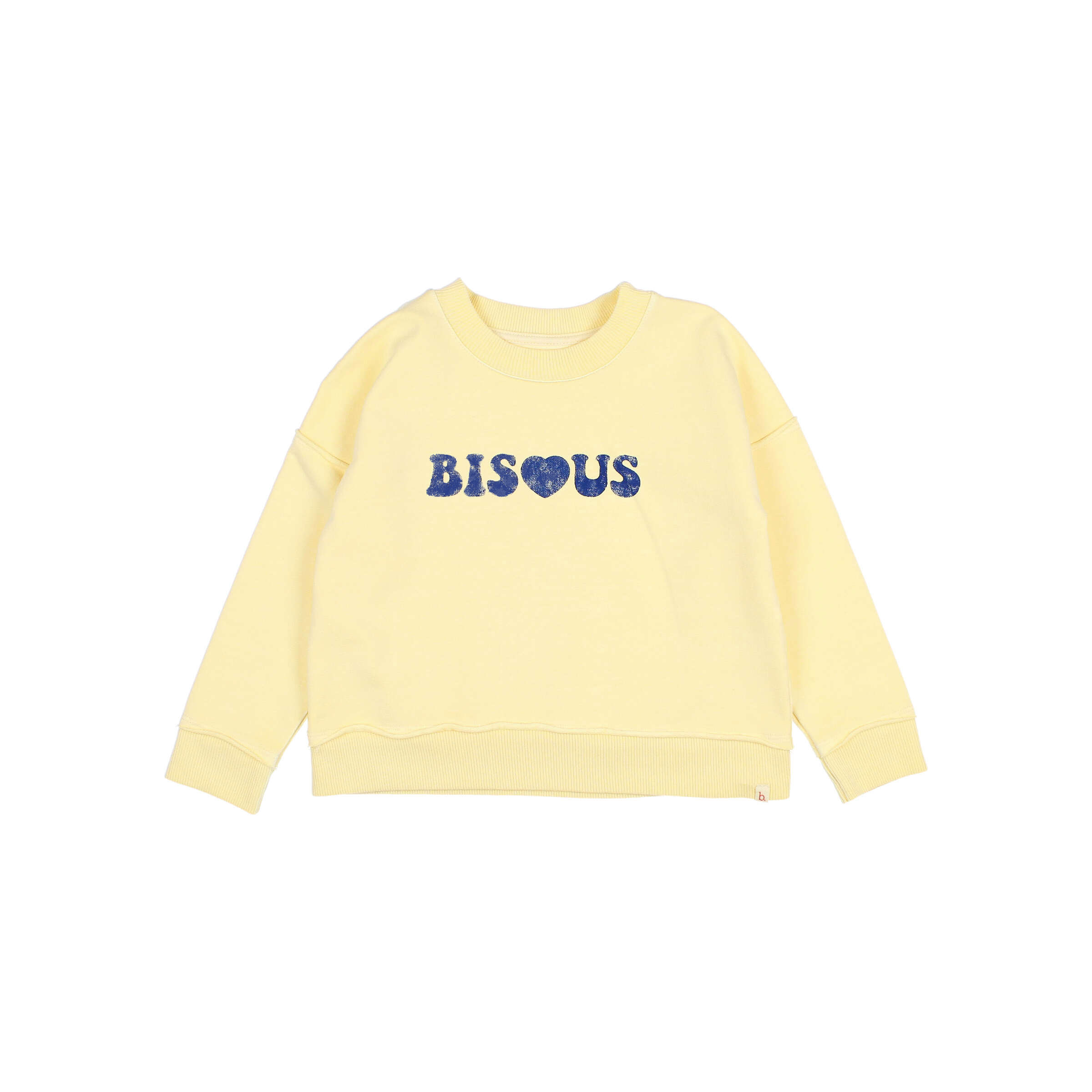 Buho Barcelona - Sweatshirt Bisous, yellow, Biobaumwolle